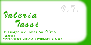 valeria tassi business card